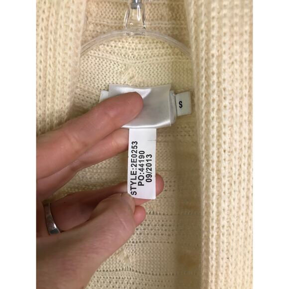 Vineyard Vines Cardigan Womens Size Small Cream Open Front Drape - Picture 3 of 7
